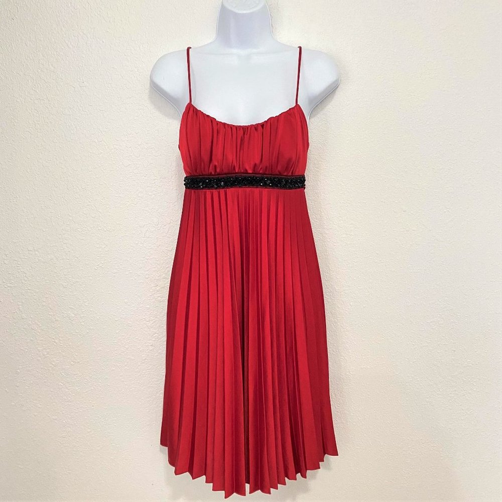 Speechless Barbiecore Satin  Empress Waist Party Dress Spaghetti Strap Size S